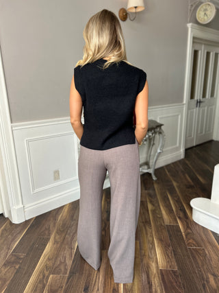 Orna Wide Leg Pants Taupe
