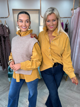 Tori Cord Shirt Mustard