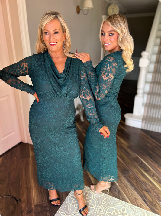 Remington Lace Dress Green