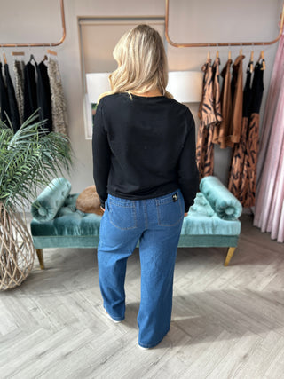 Oh La La Sweatshirt Black