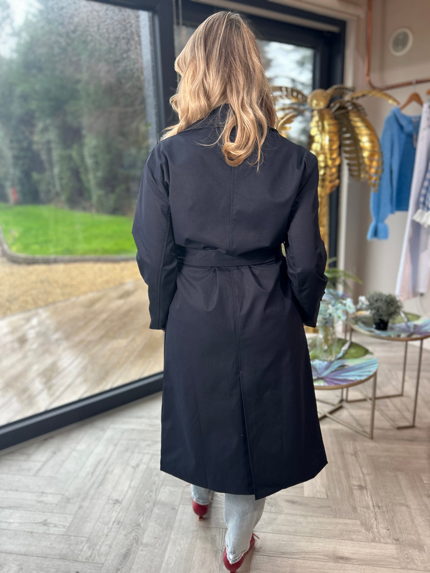 Addison Trench  Coat Navy