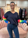 Darcie Navy Rainbow Jumper
