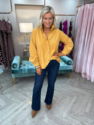 Tori Cord Shirt Mustard