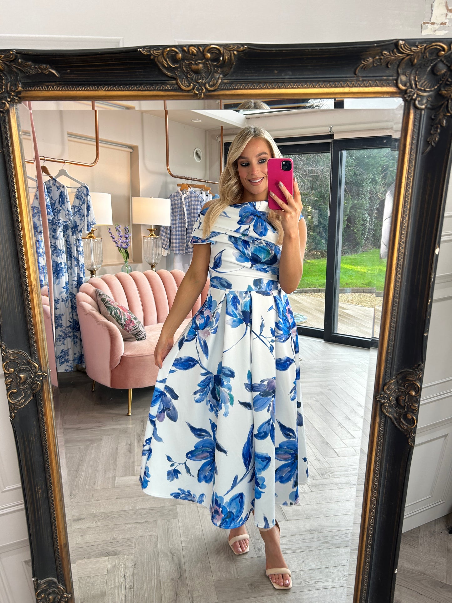 Betty Skater Dress Blue Floral