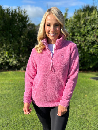 Julia Half Zip Pink
