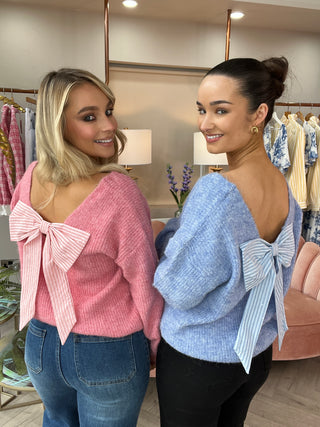 Belle Pink Bow Knit