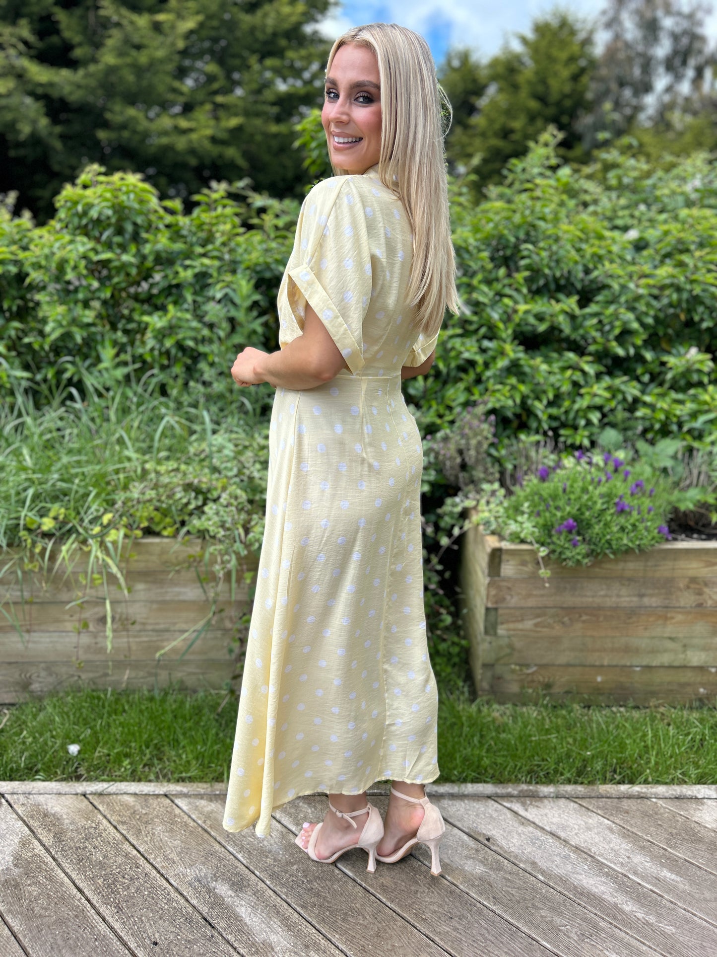 Meredith Polka Dot Dress Yellow