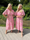 Daisy Midi Dress Pink