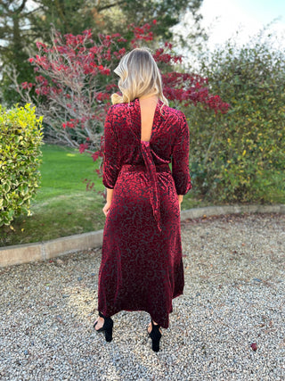 Merlot Brocade Dress
