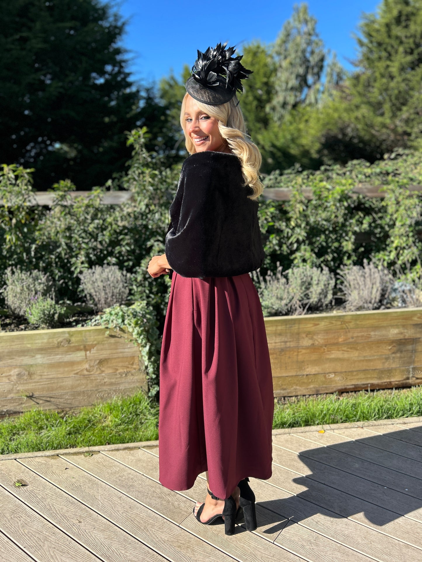 Faux Fur Stole Black