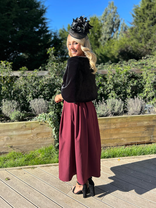 Faux Fur Stole Black