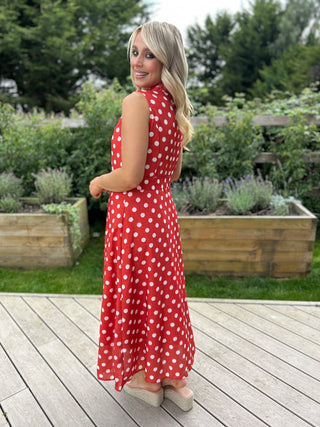 Dolli Dot Dress Rust