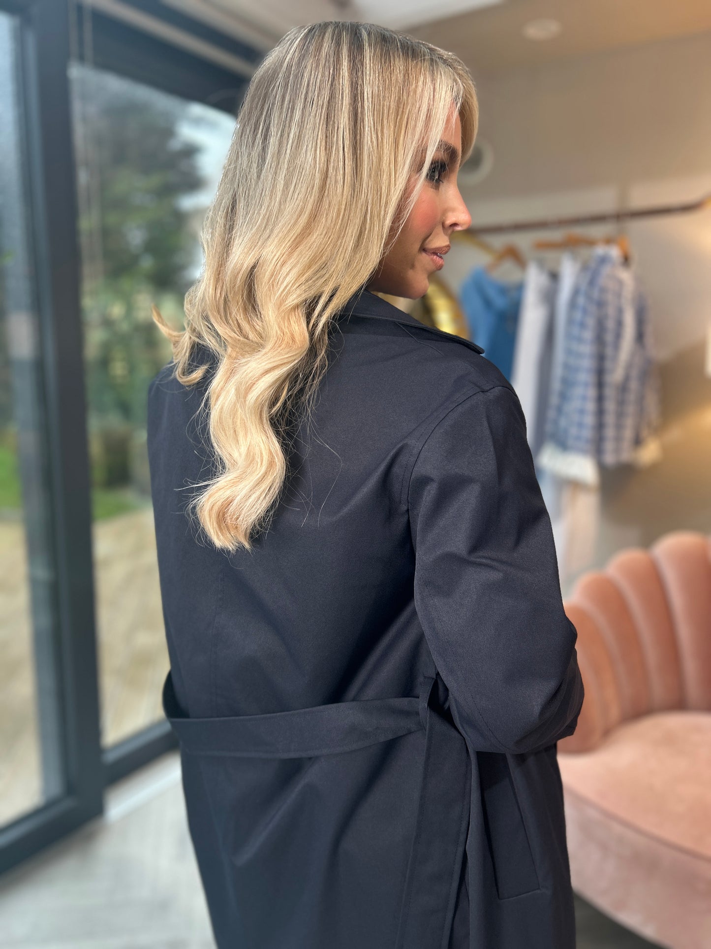 Addison Trench  Coat Navy