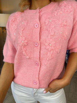 Rosette Knit Pink