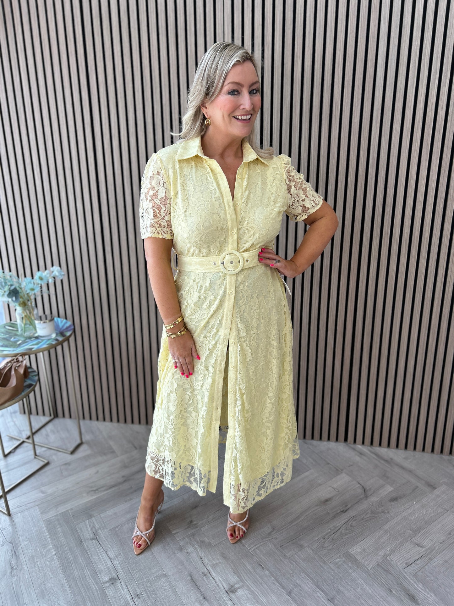 Tansy Lace Dress Yellow