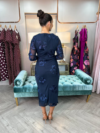 Elodie Mesh Dress Navy