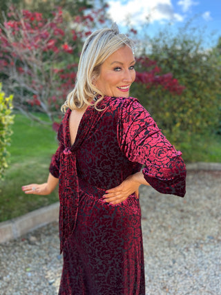 Merlot Brocade Dress