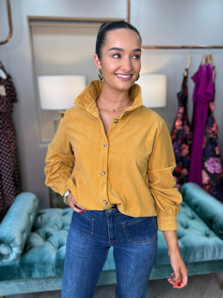 Tori Cord Shirt Mustard