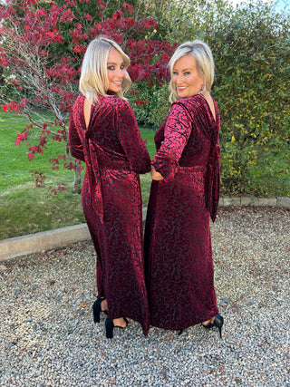 Merlot Brocade Dress