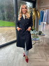 Addison Trench  Coat Navy