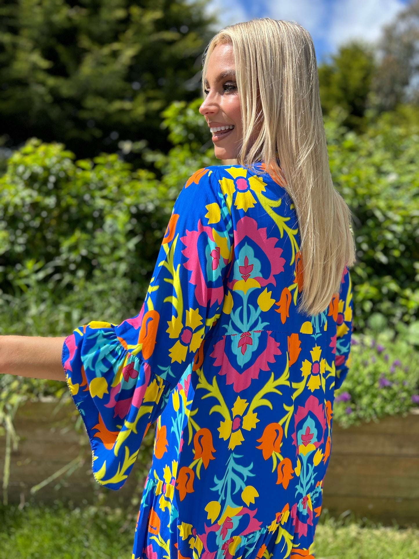 Grace Midi Dress Blue
