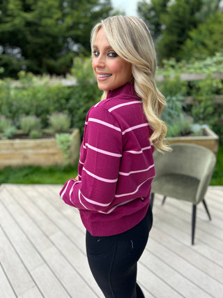 Molly Half Zip Grape