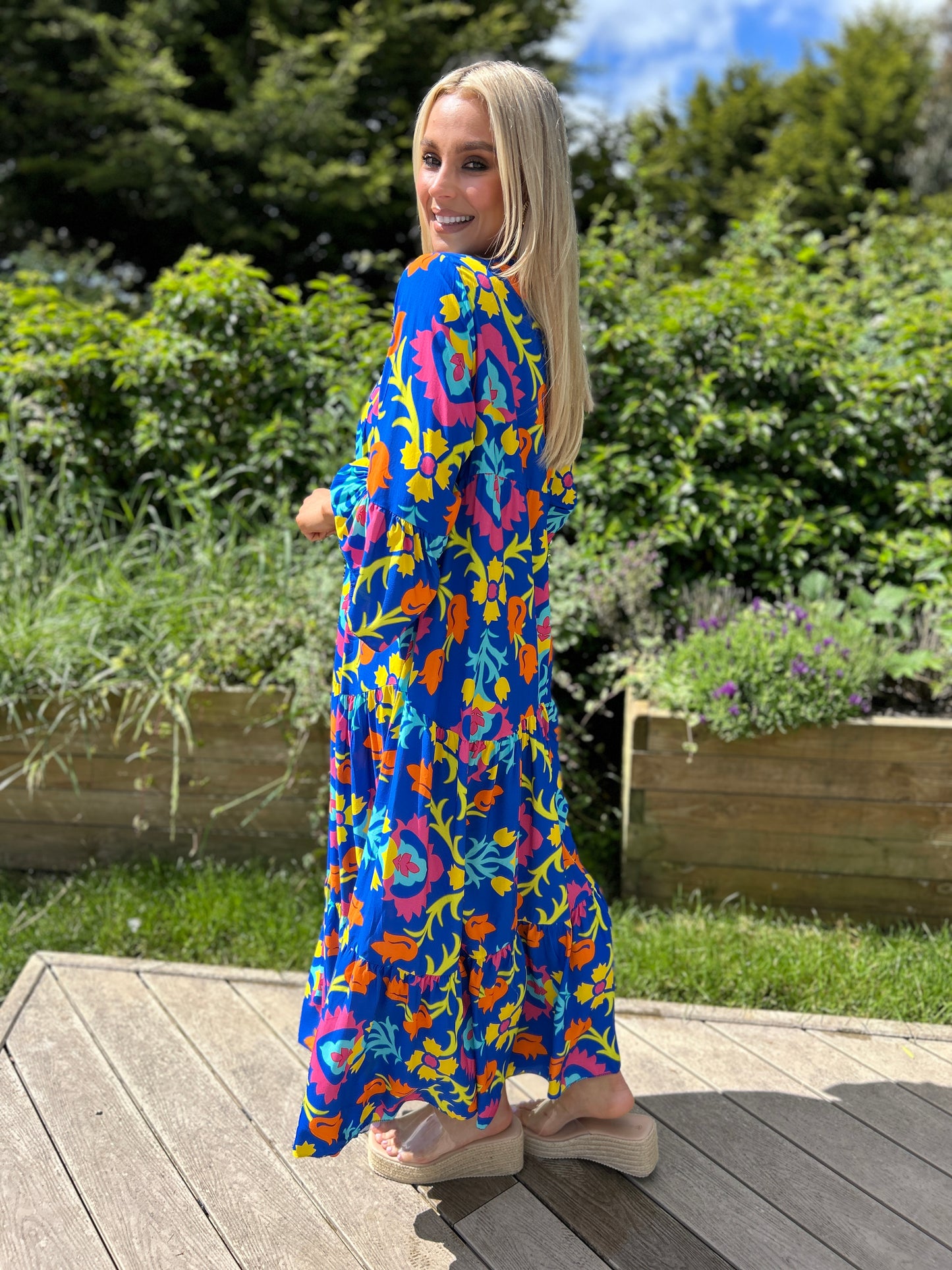 Grace Midi Dress Blue