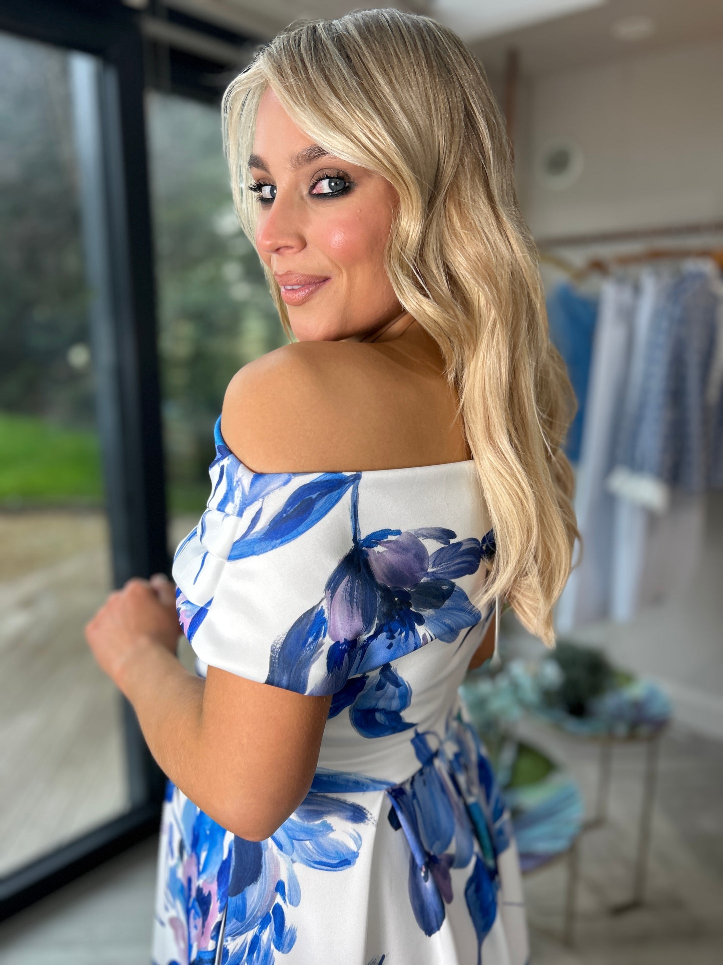 Betty Skater Dress Blue Floral