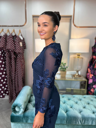 Elodie Mesh Dress Navy