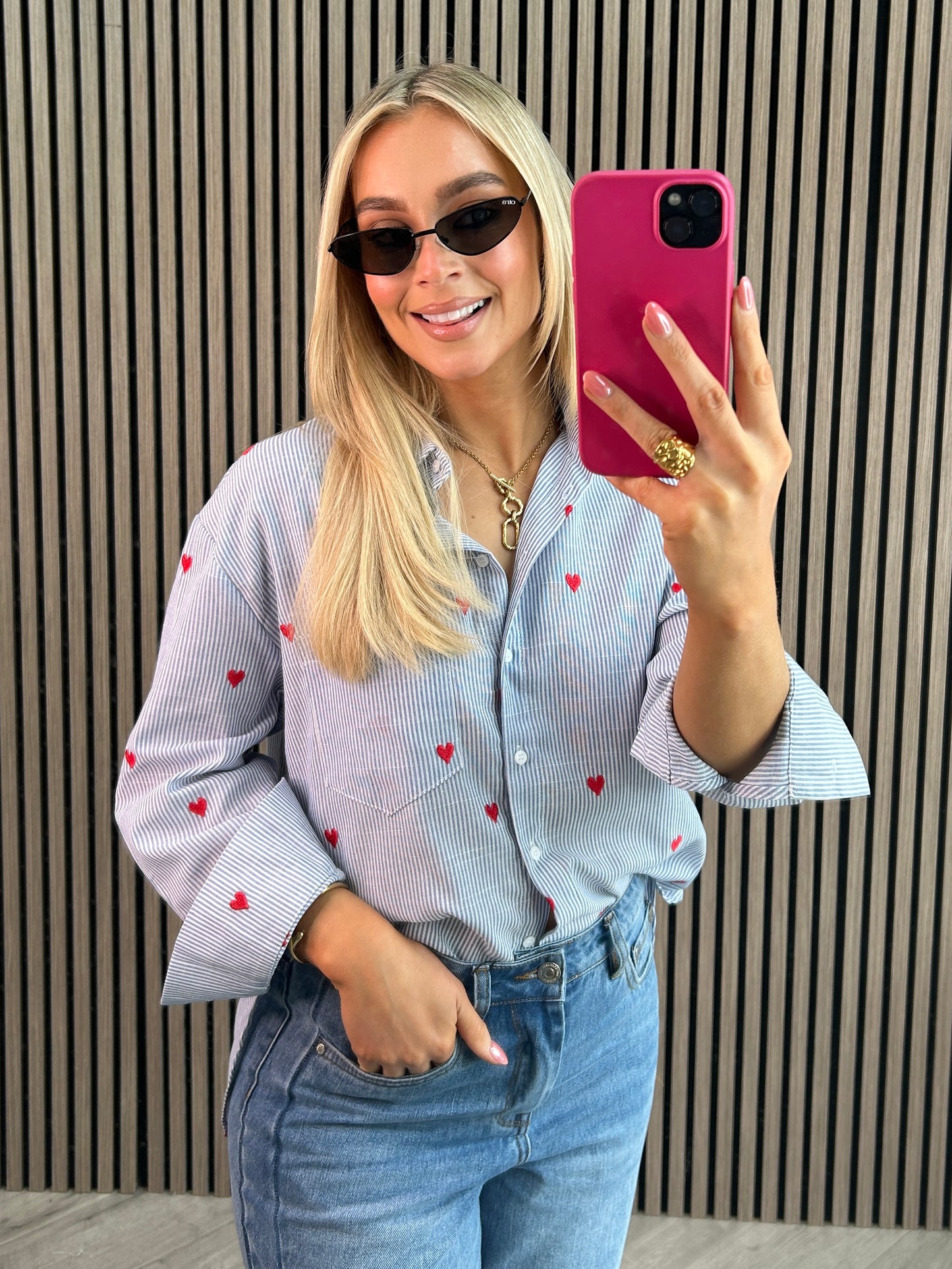 Eliza Heart Motif Shirt