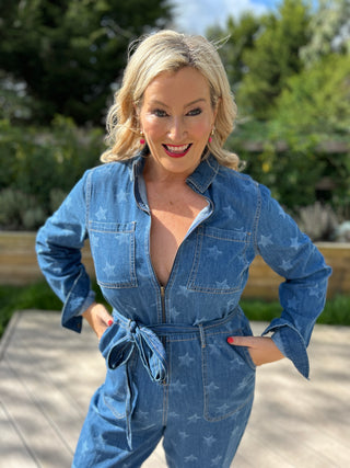 Anwen Denim Star Jumpsuit