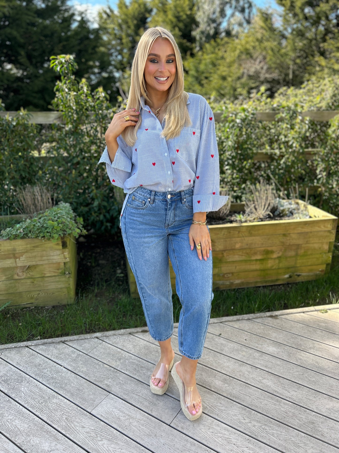 Eliza Heart Motif Shirt