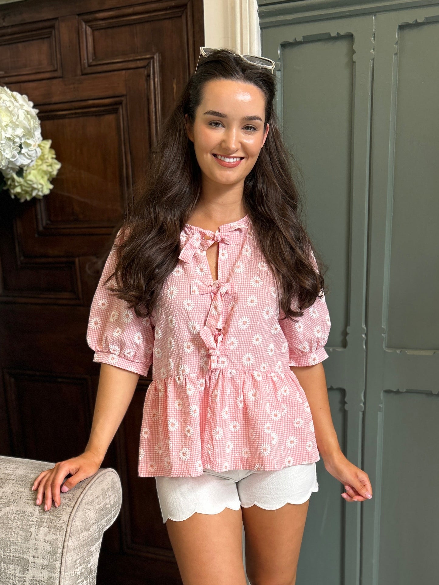 Blaine Daisy Blouse Pink