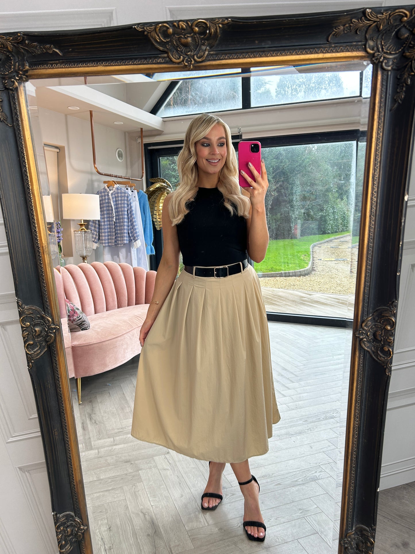 Farrah Pleated Midi Dress