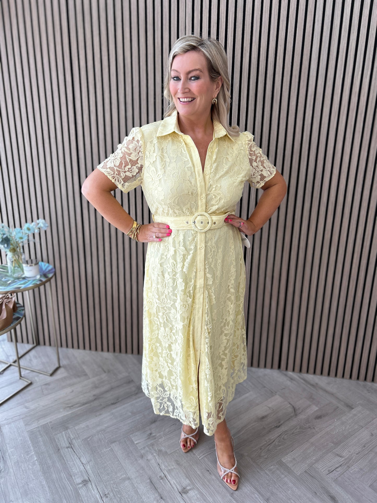 Tansy Lace Dress Yellow