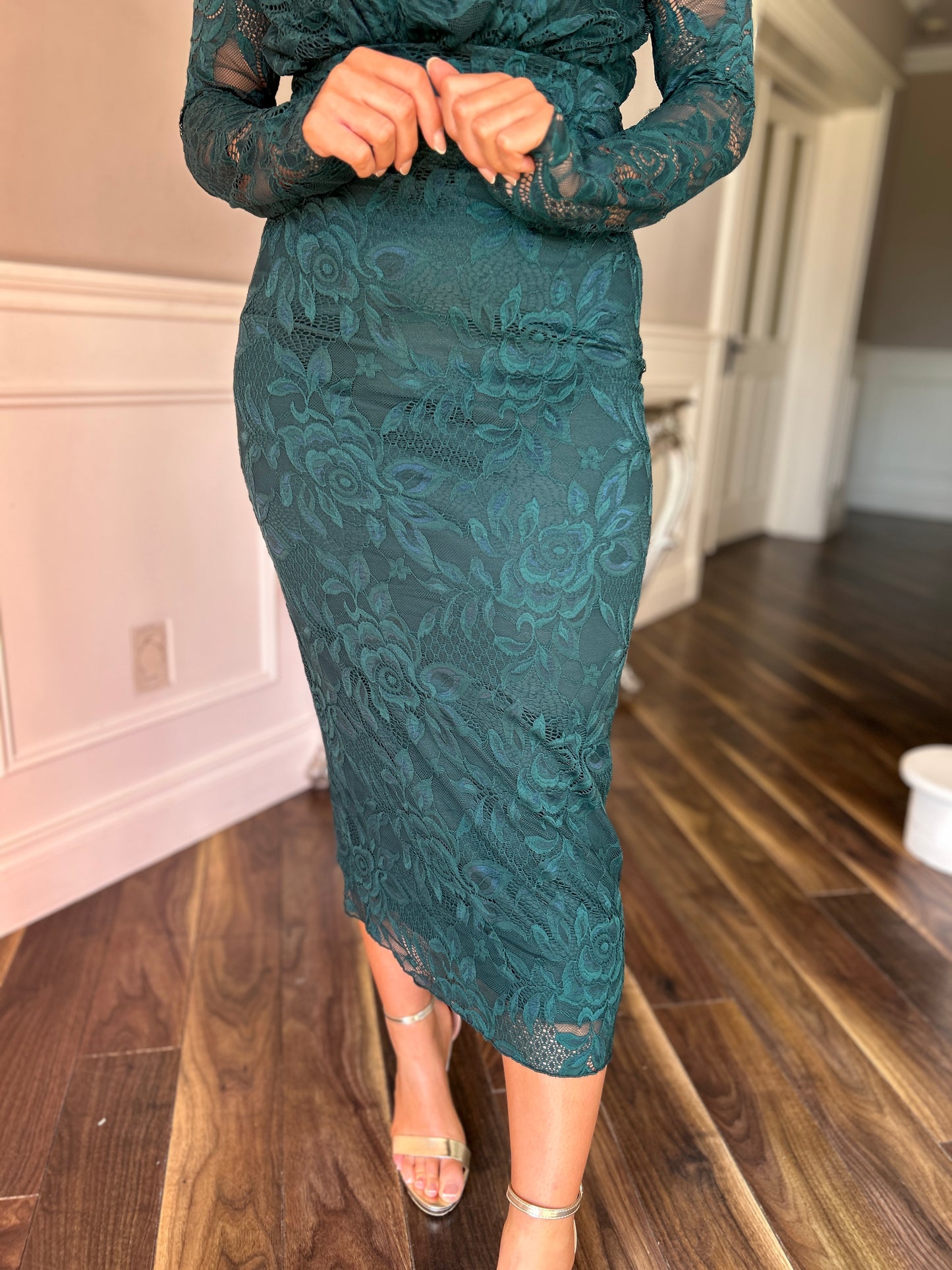 Remington Lace Dress Green