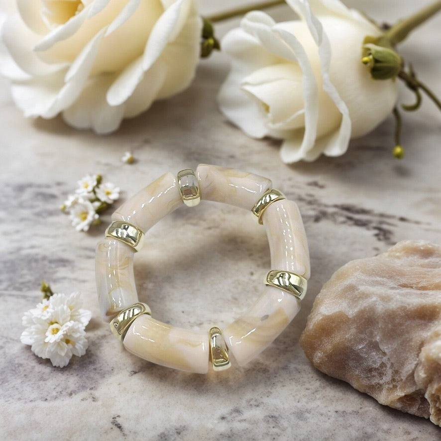 Cream Resin Bangle