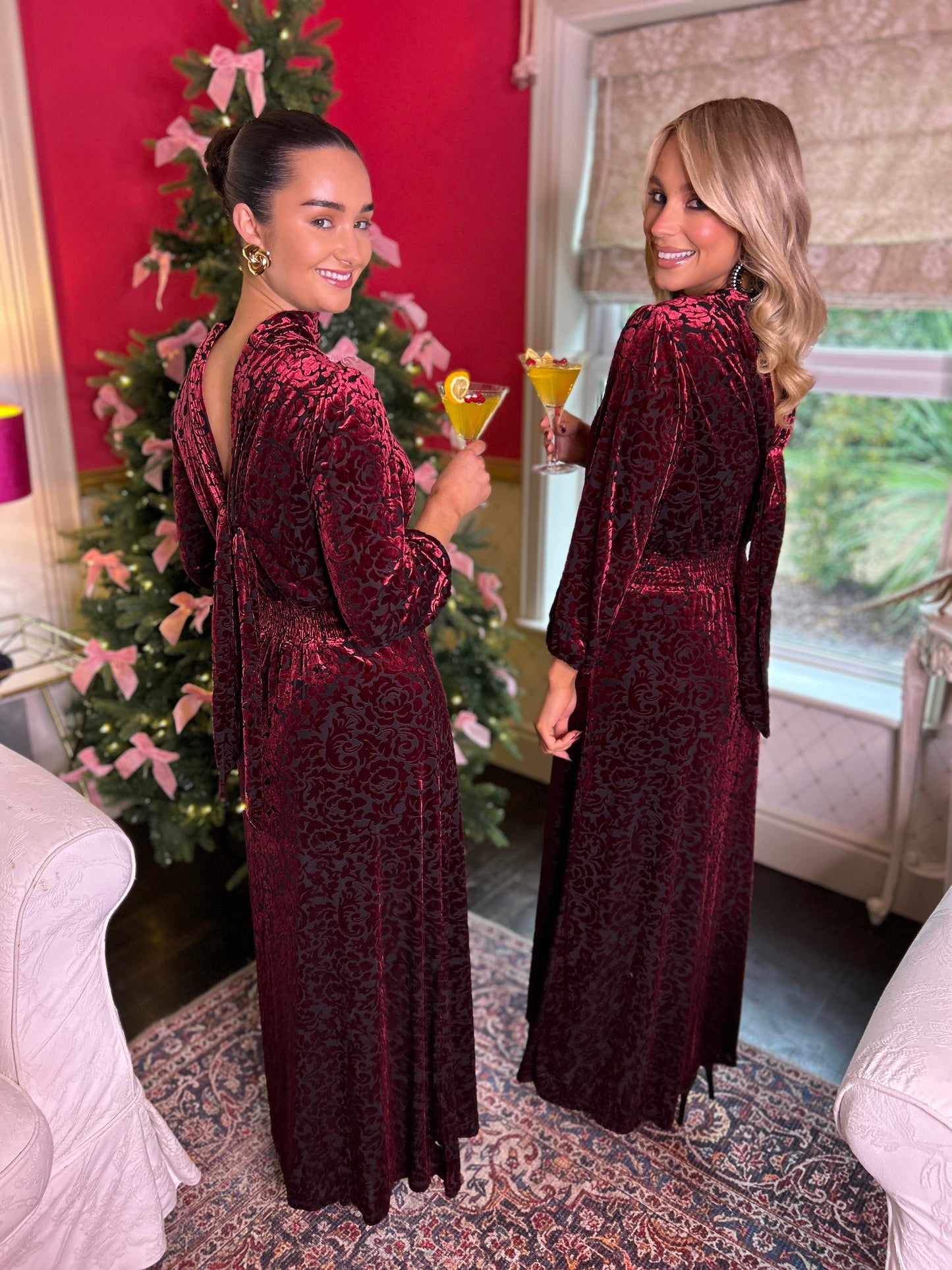 Merlot Brocade Dress