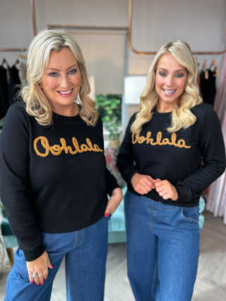 Oh La La Sweatshirt Black