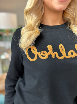 Oh La La Sweatshirt Black