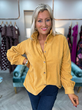 Tori Cord Shirt Mustard