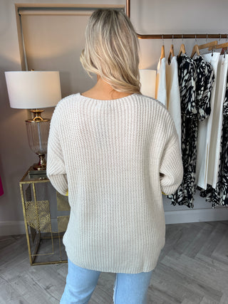 Polly Wide Sleeve Knit In Neapolitan