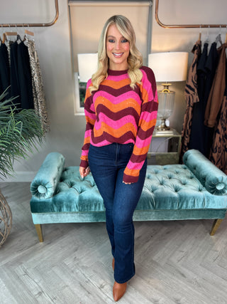 Evaline Berry Waves Knit