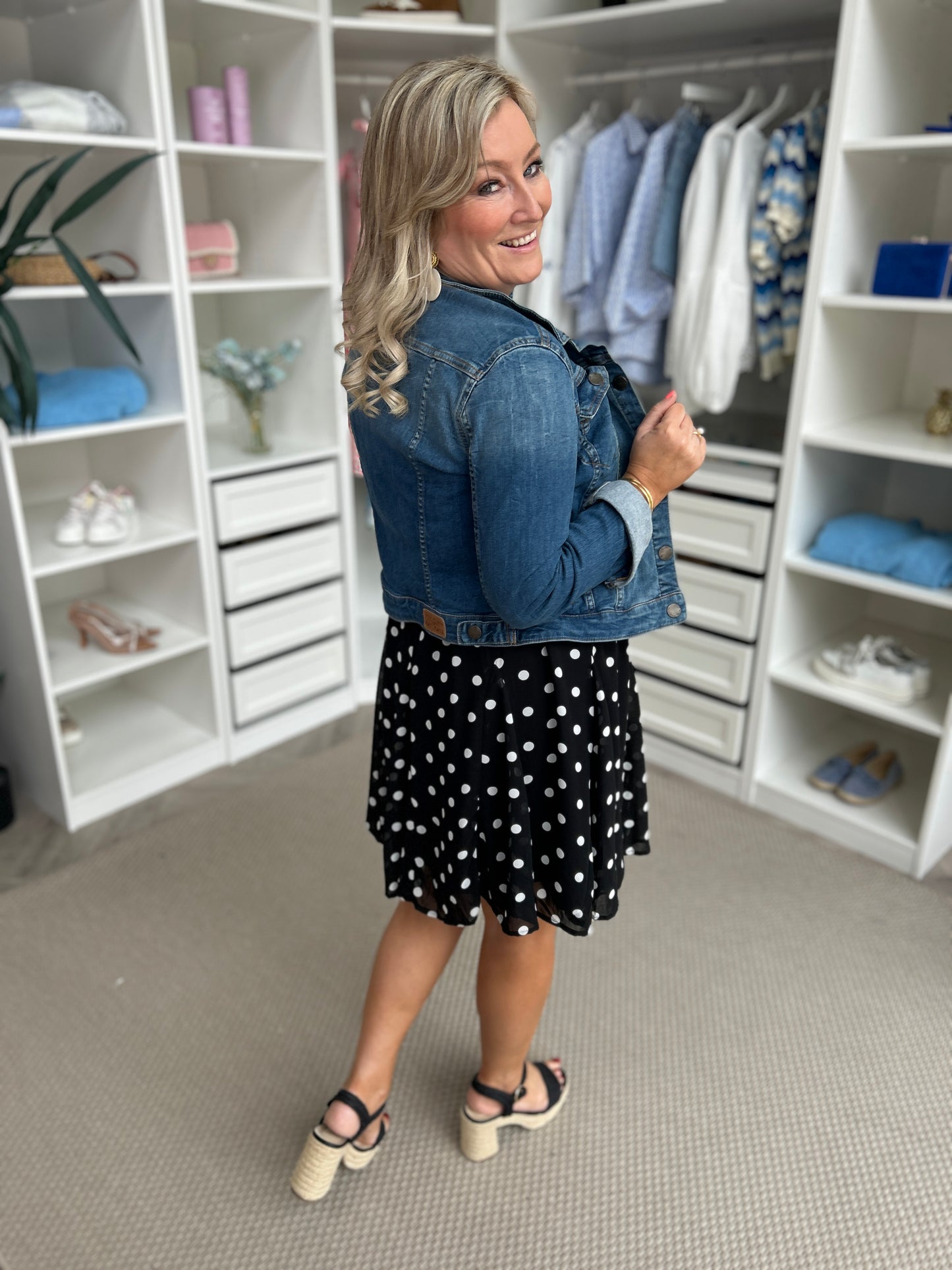 Solene Black Polka Dot Dress