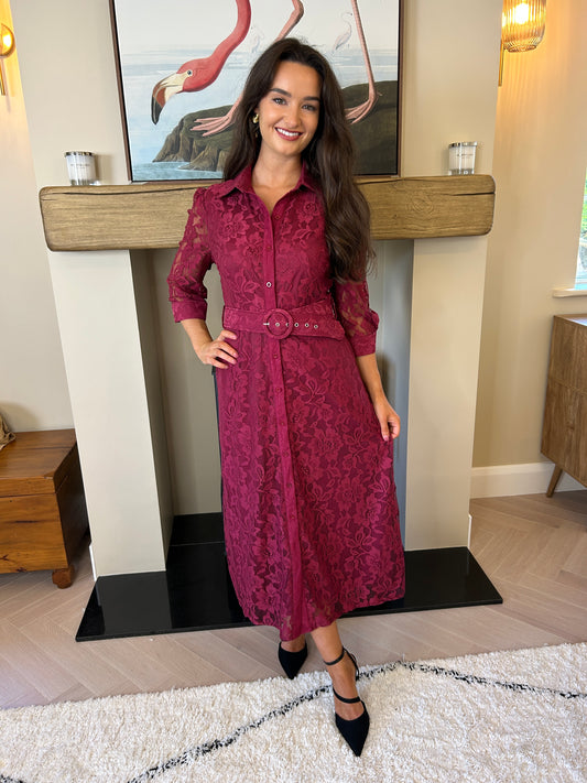 Tansy Burgundy Dress