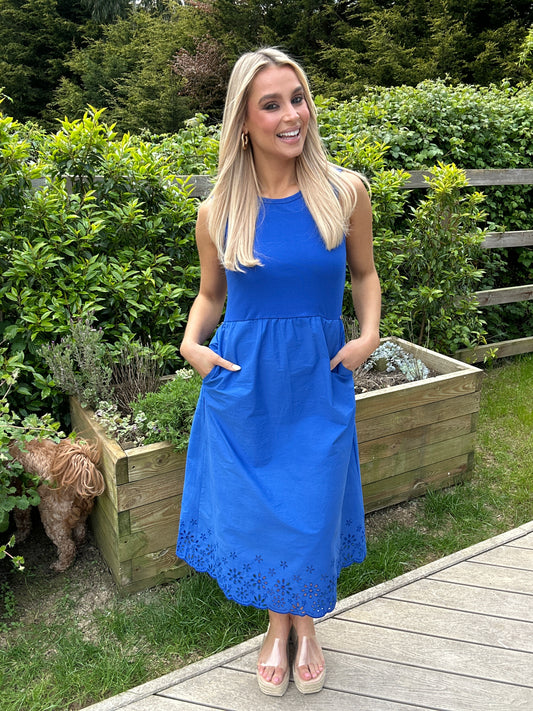 Carmen Dress Cobalt Blue