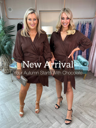 Kira Suede Dress Chocolate