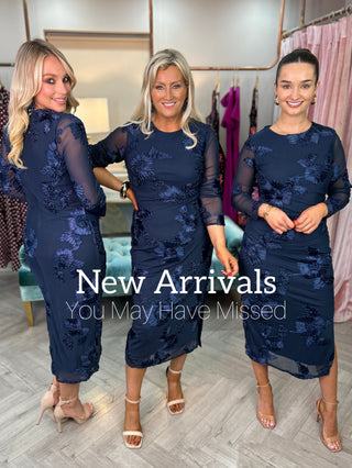 Elodie Mesh Dress Navy