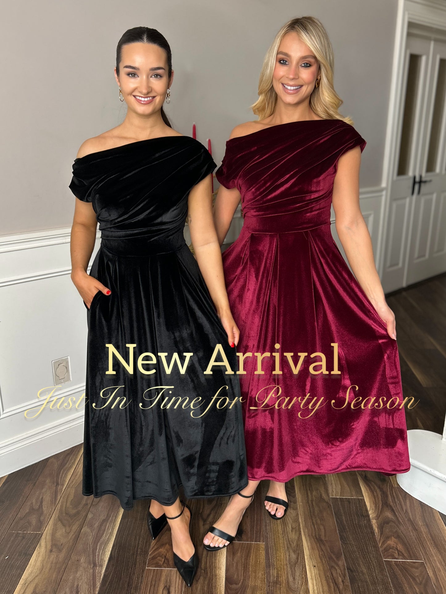 Betty Velvet Dress Berry