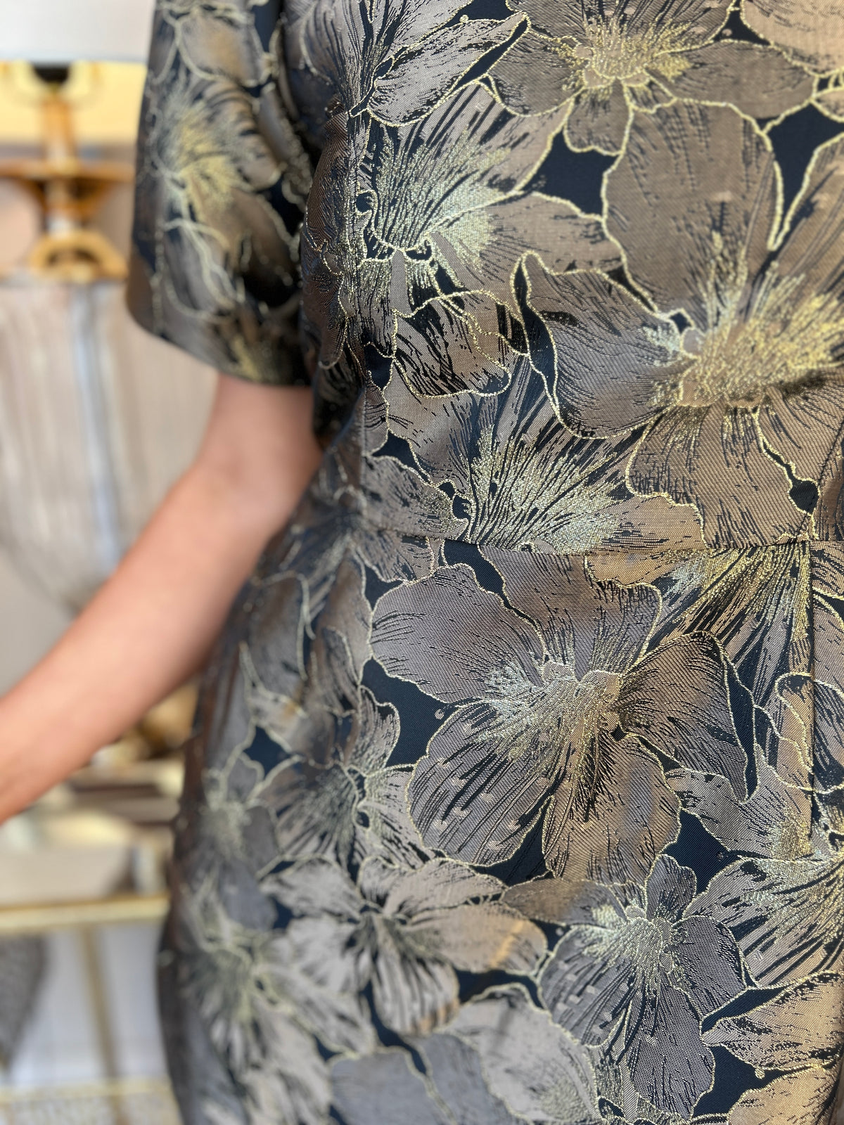 Evelyn Gold Dress